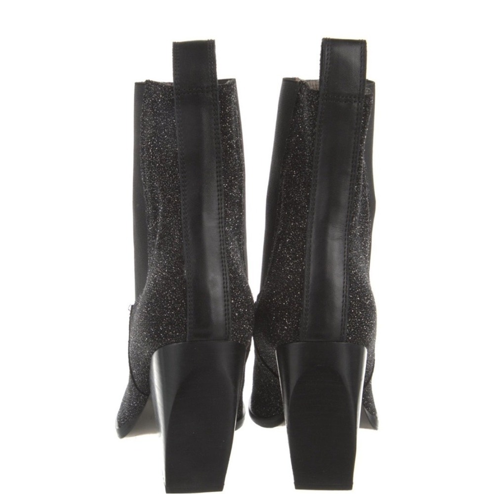 All Saints Ria Sparkle Glitter Leather Boots Black Womens Size 10 NEW - Picture 8 of 12